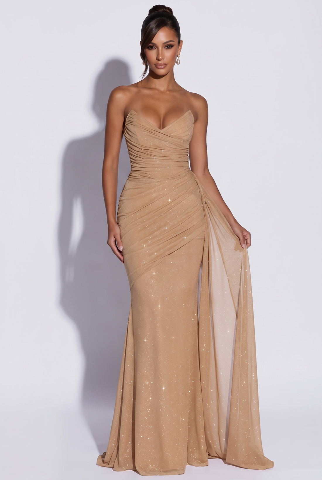Ashika Maxi Dress - Gold Sequin
