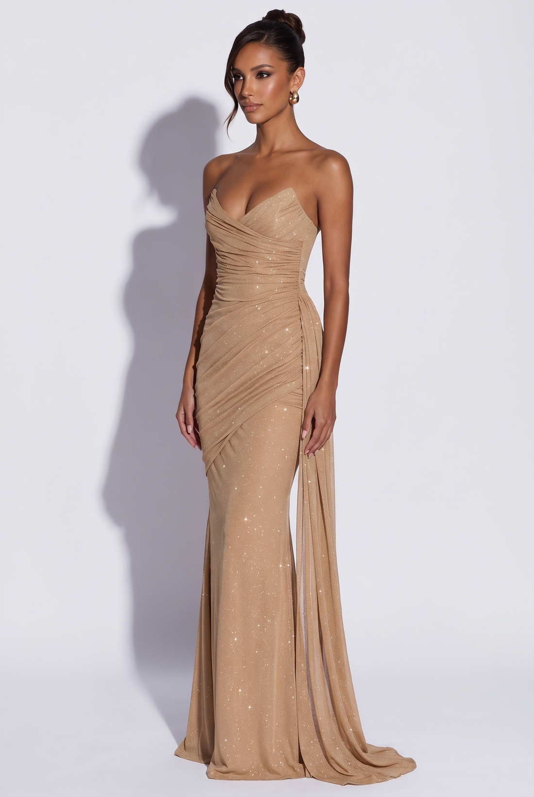Ashika Maxi Dress - Gold Sequin