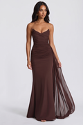 Ashika Maxi Dress - Plum Brown