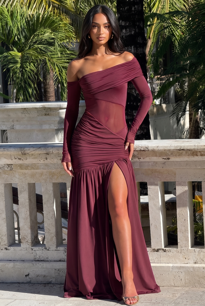 Ettalie Maxi Dress - Cherry Lacquer