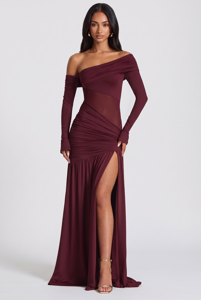 Ettalie Maxi Dress - Cherry Lacquer