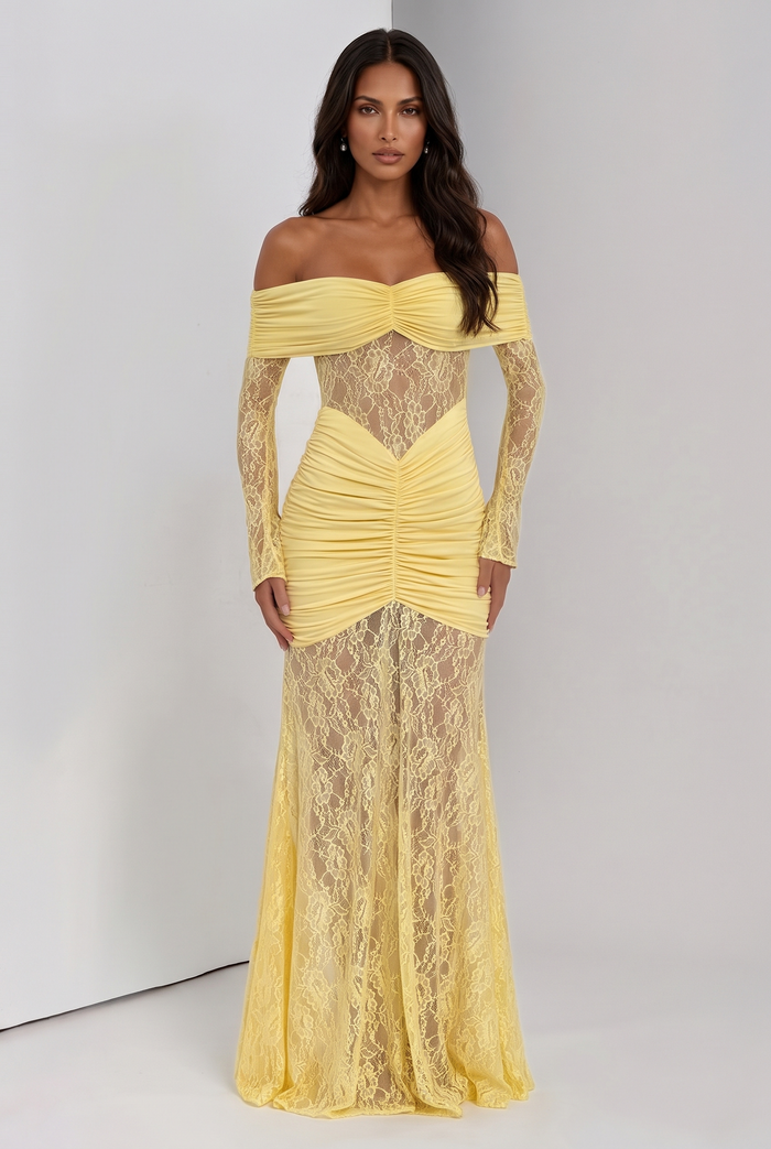 Sauline Maxi Dress - Lemon