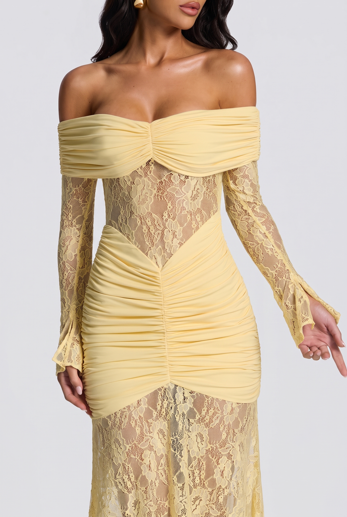 Sauline Maxi Dress - Lemon