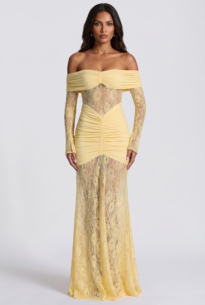 Sauline Maxi Dress - Lemon