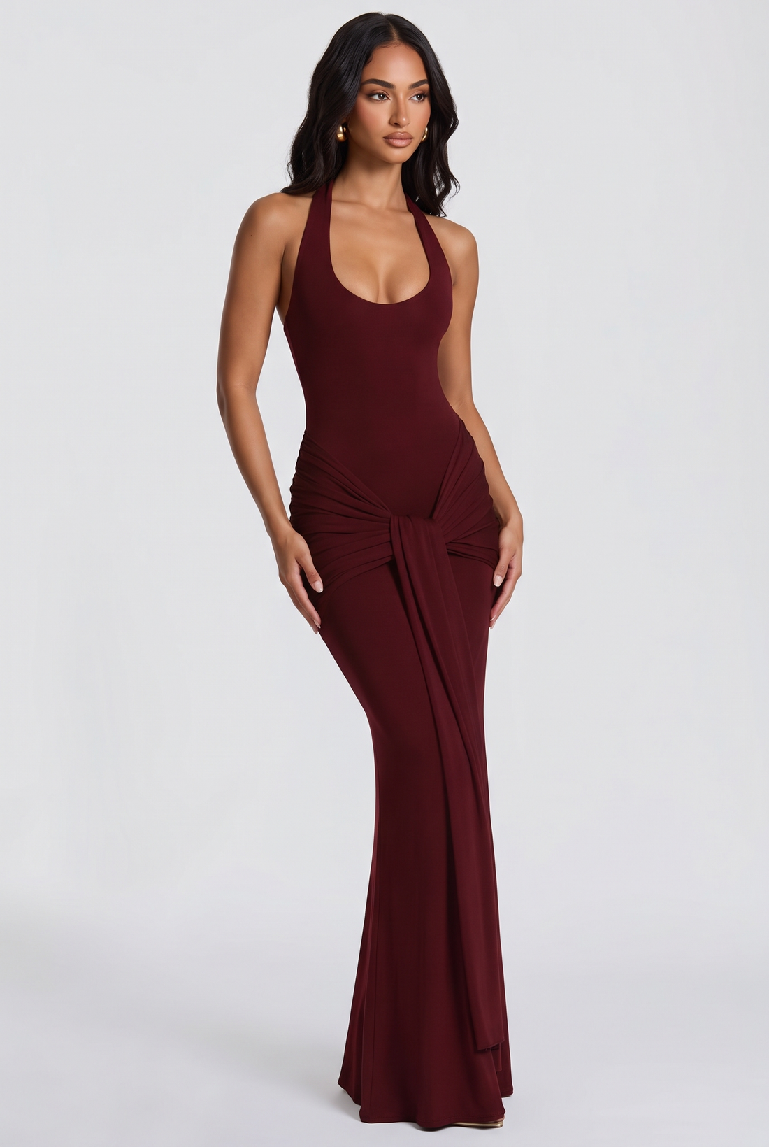 Veneda Maxi Dress - Cherry Lacquer