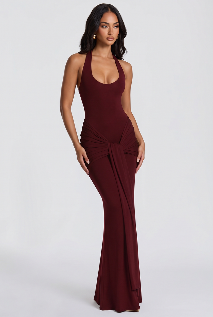 Veneda Maxi Dress - Cherry Lacquer
