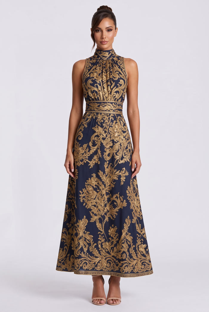 Aurelia Maxi Dress - Navy