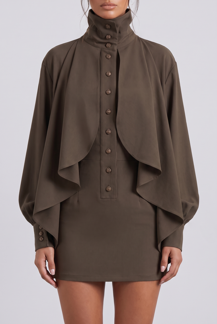 Capucine Mini Dress - Khaki
