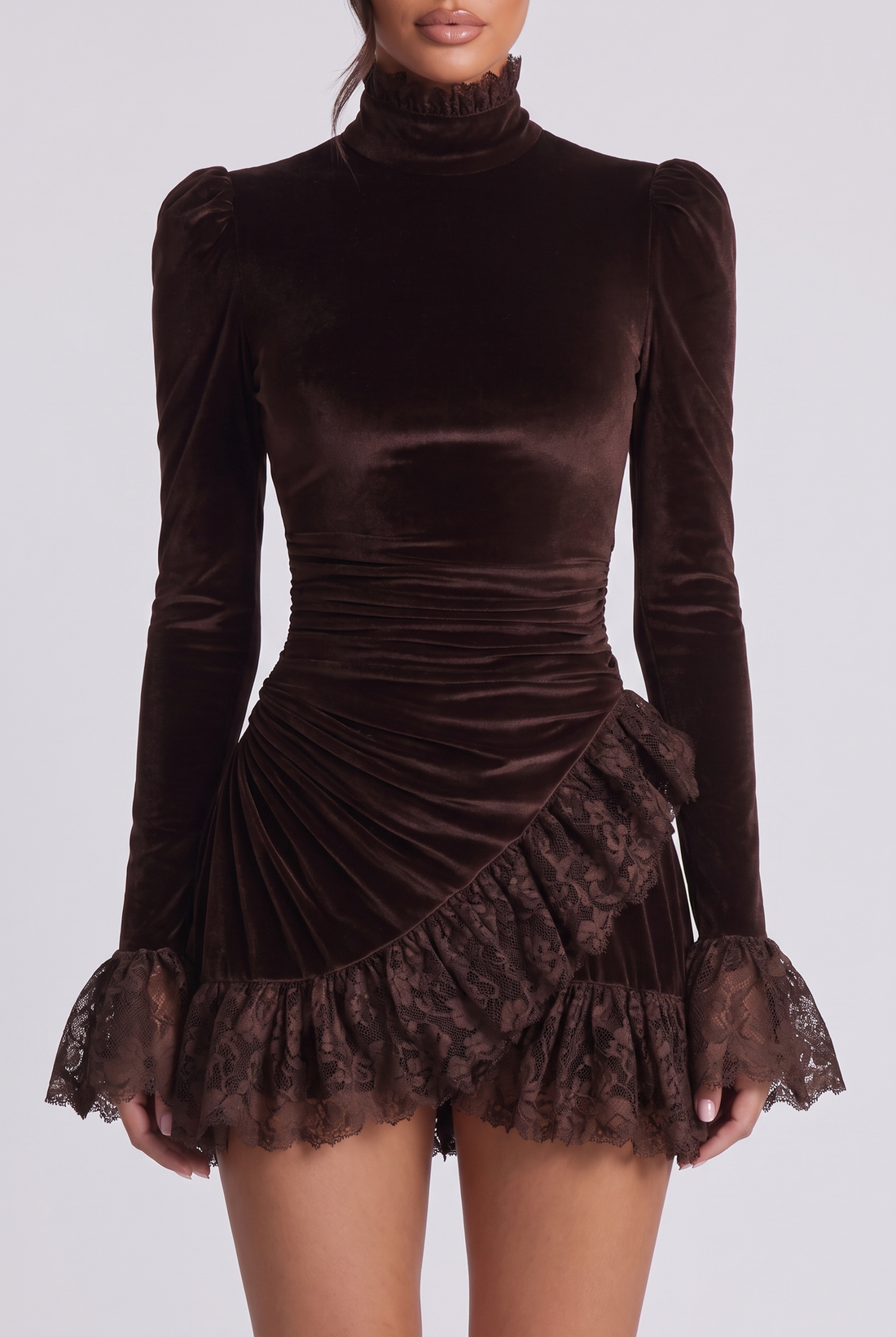 Livane Mini Dress - Brown
