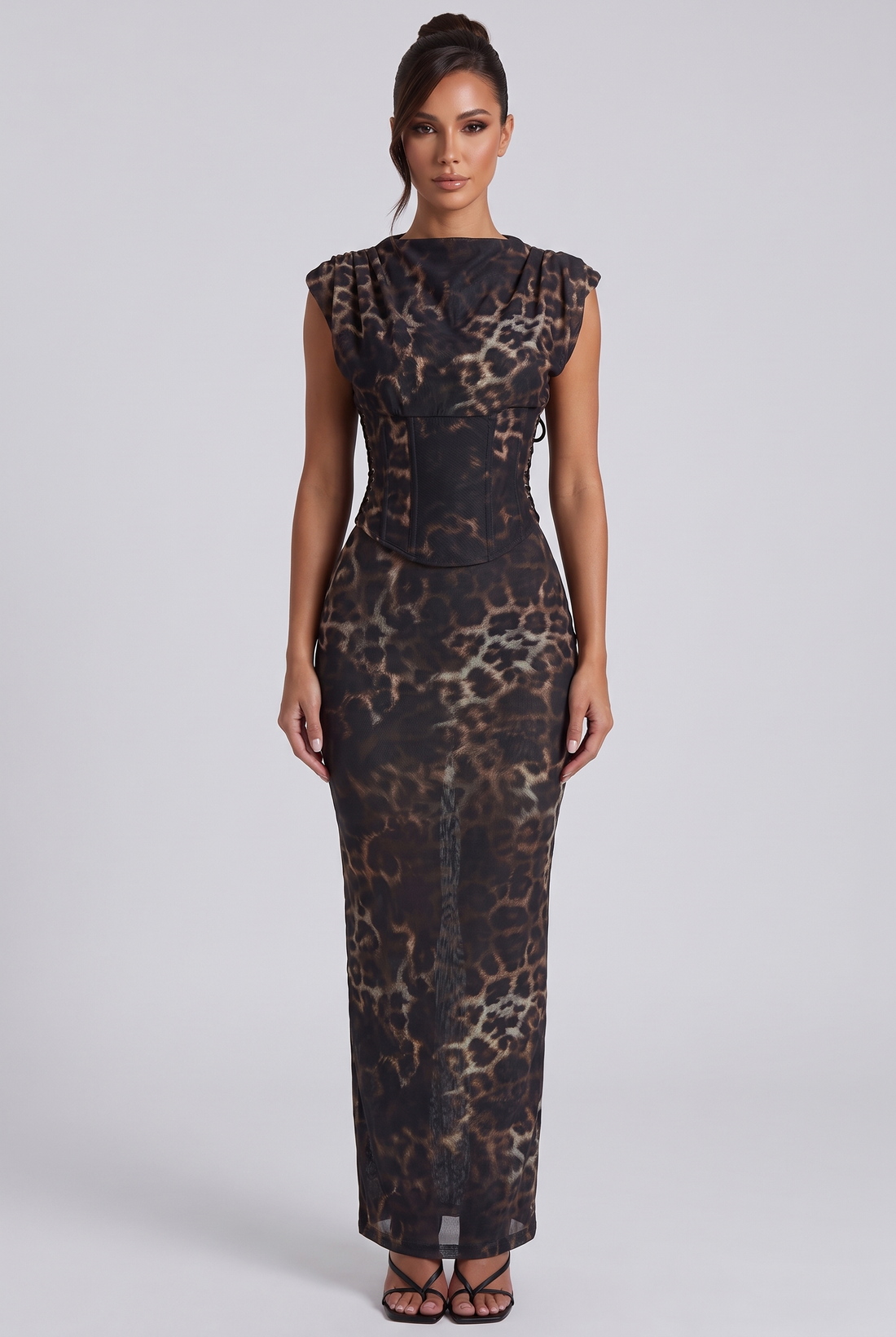 Brielle Maxi Dress - Leopard Print