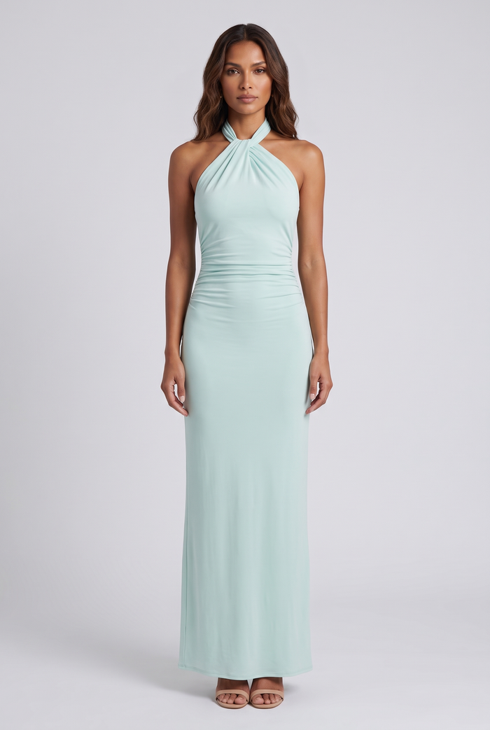 Elyna Maxi Dress - Lagoon Blue