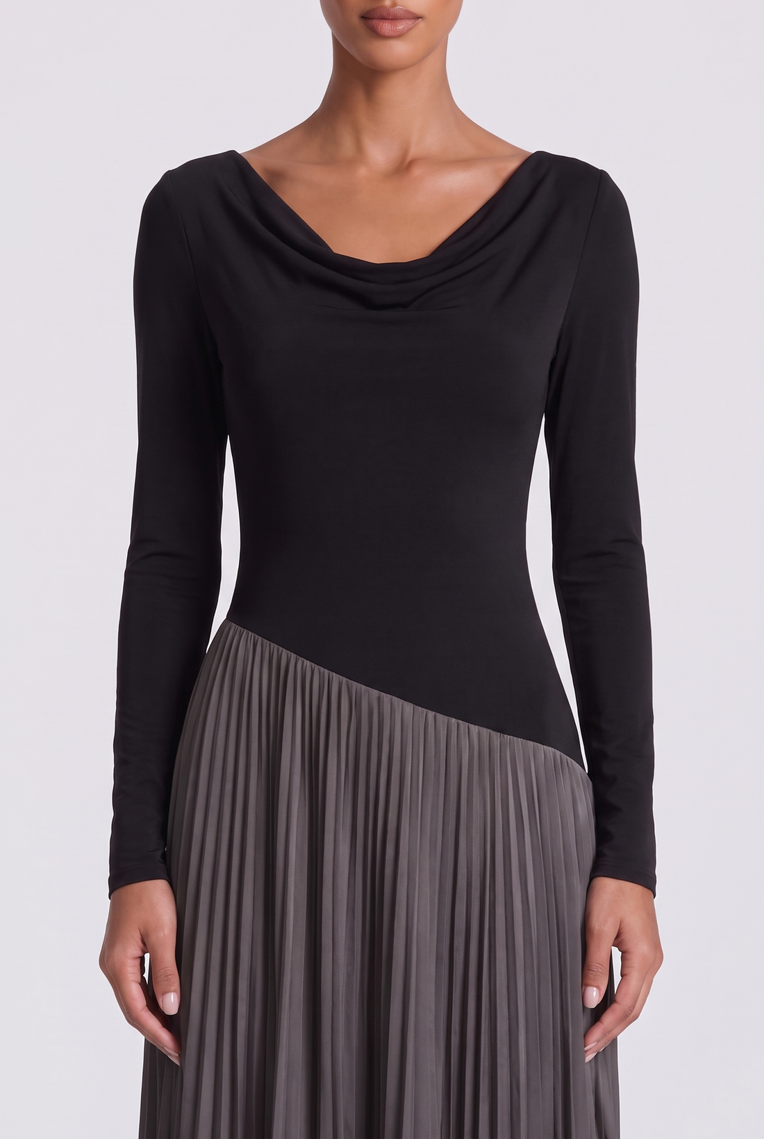 Ombeline Maxi Dress - Black & Grey