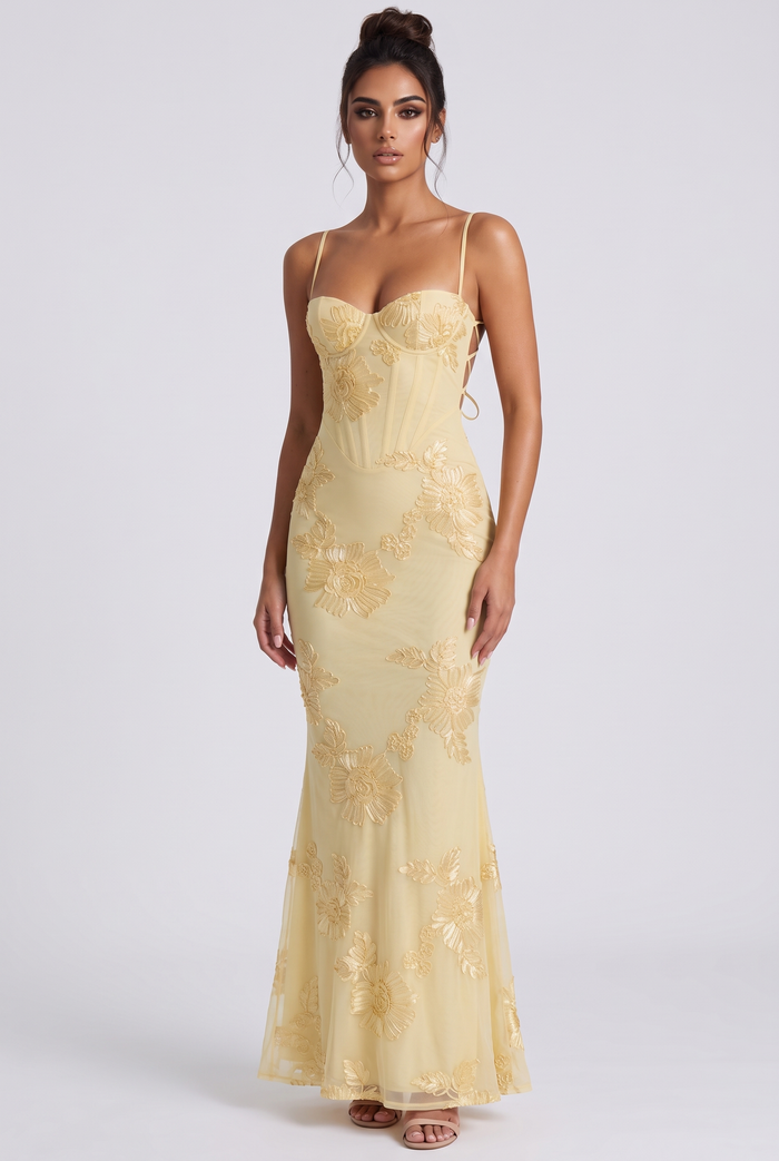 Rosalie Maxi Dress - Pale Yellow