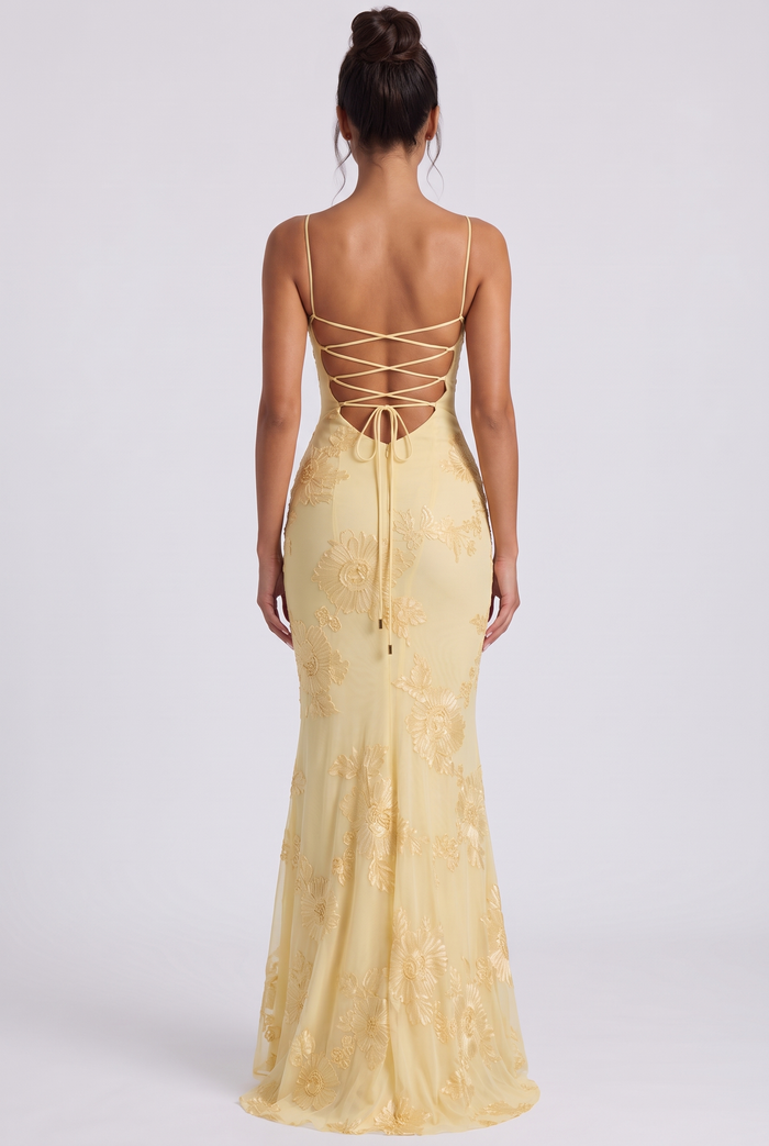 Rosalie Maxi Dress - Pale Yellow