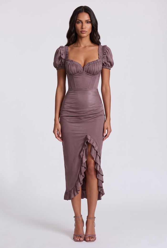 Amandine Midi Dress - Mauve