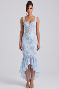 Elsa Midi Dress - Blue