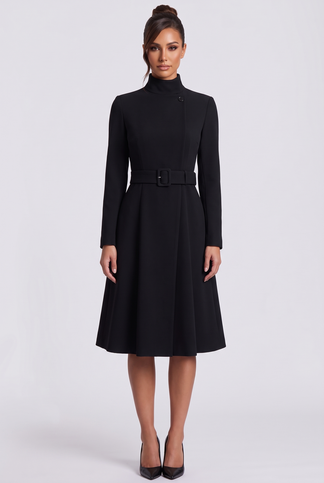 Colette Midi Dress - Black