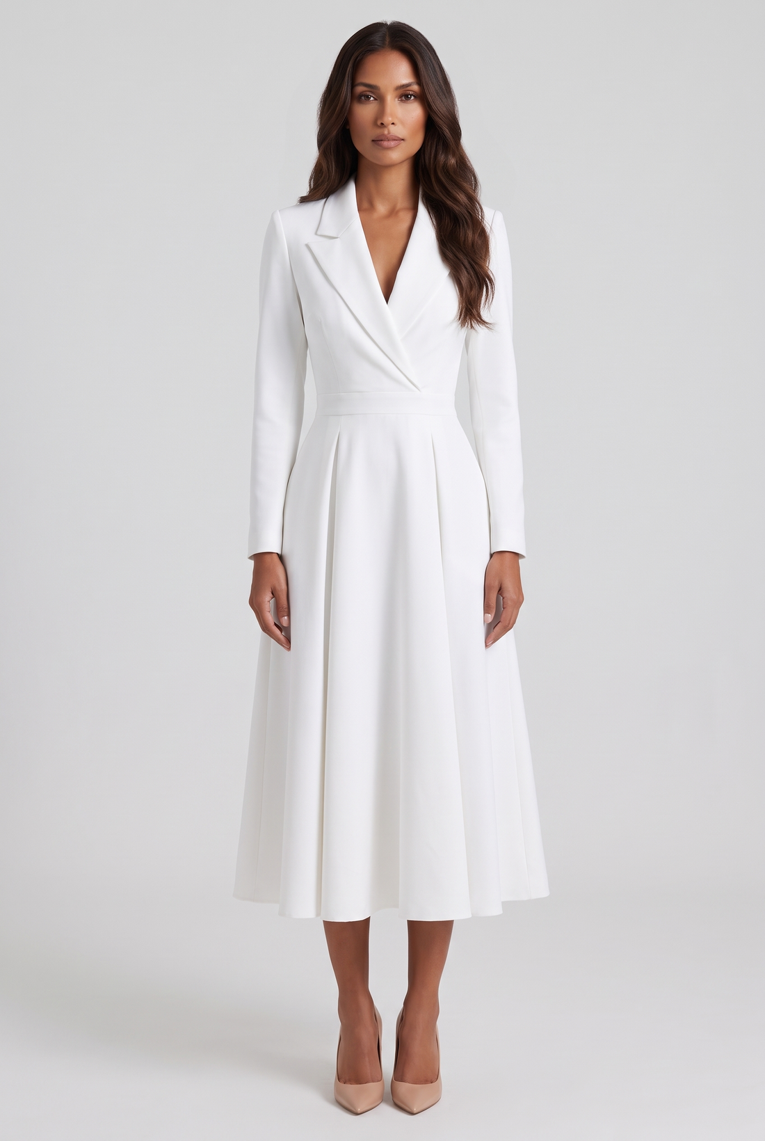 Constance Midi Dress - White