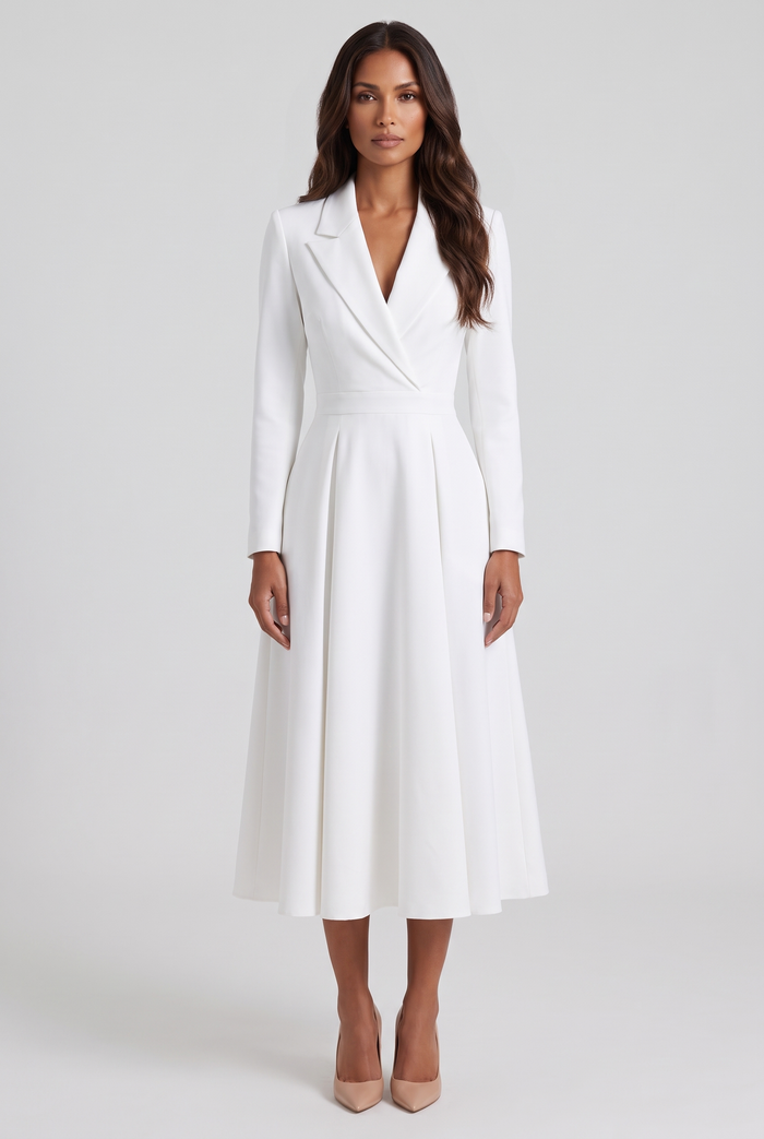 Constance Midi Dress - White