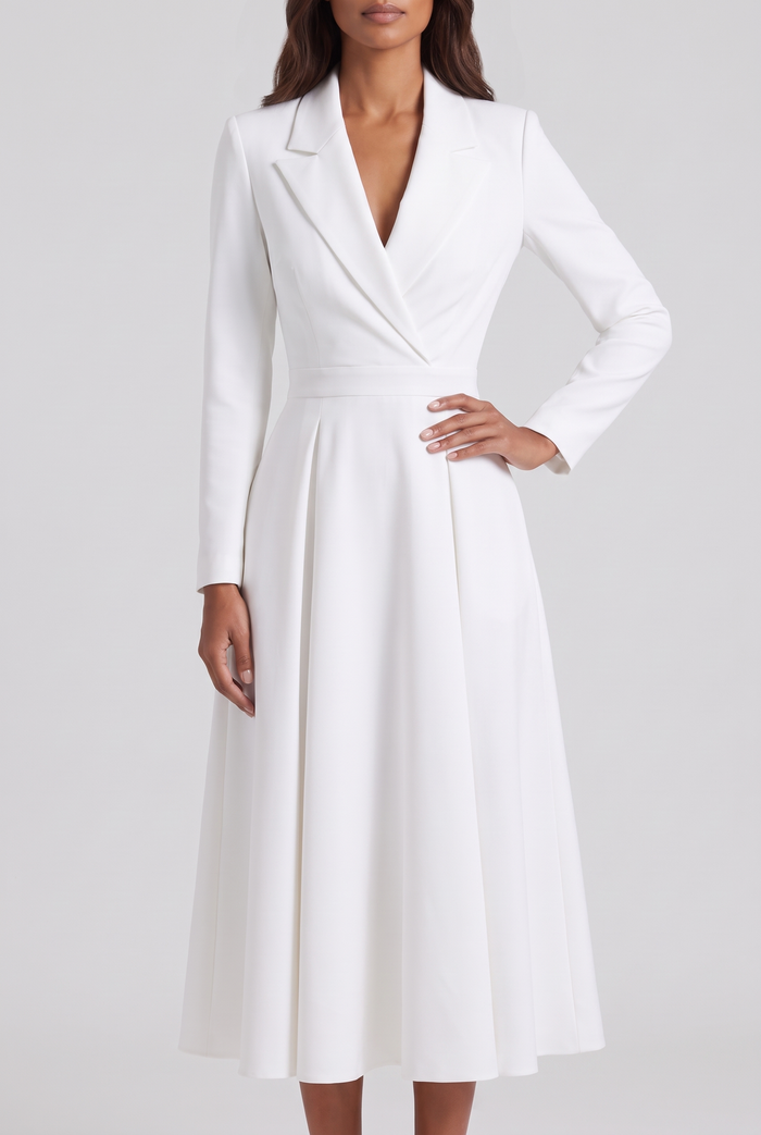 Constance Midi Dress - White