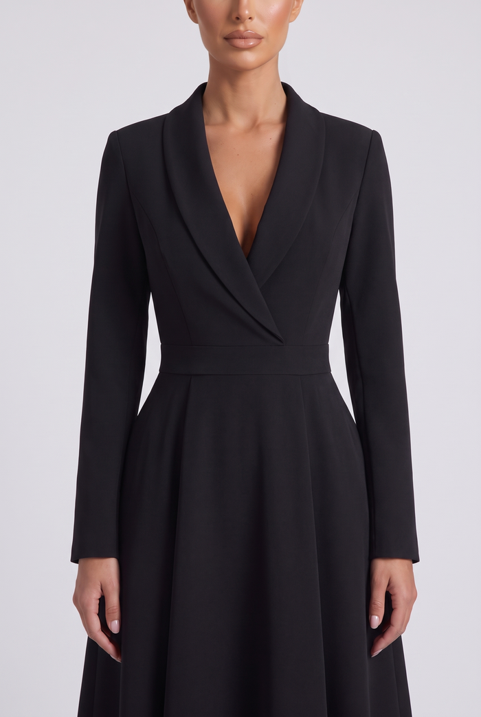 Constance Midi Dress - Black