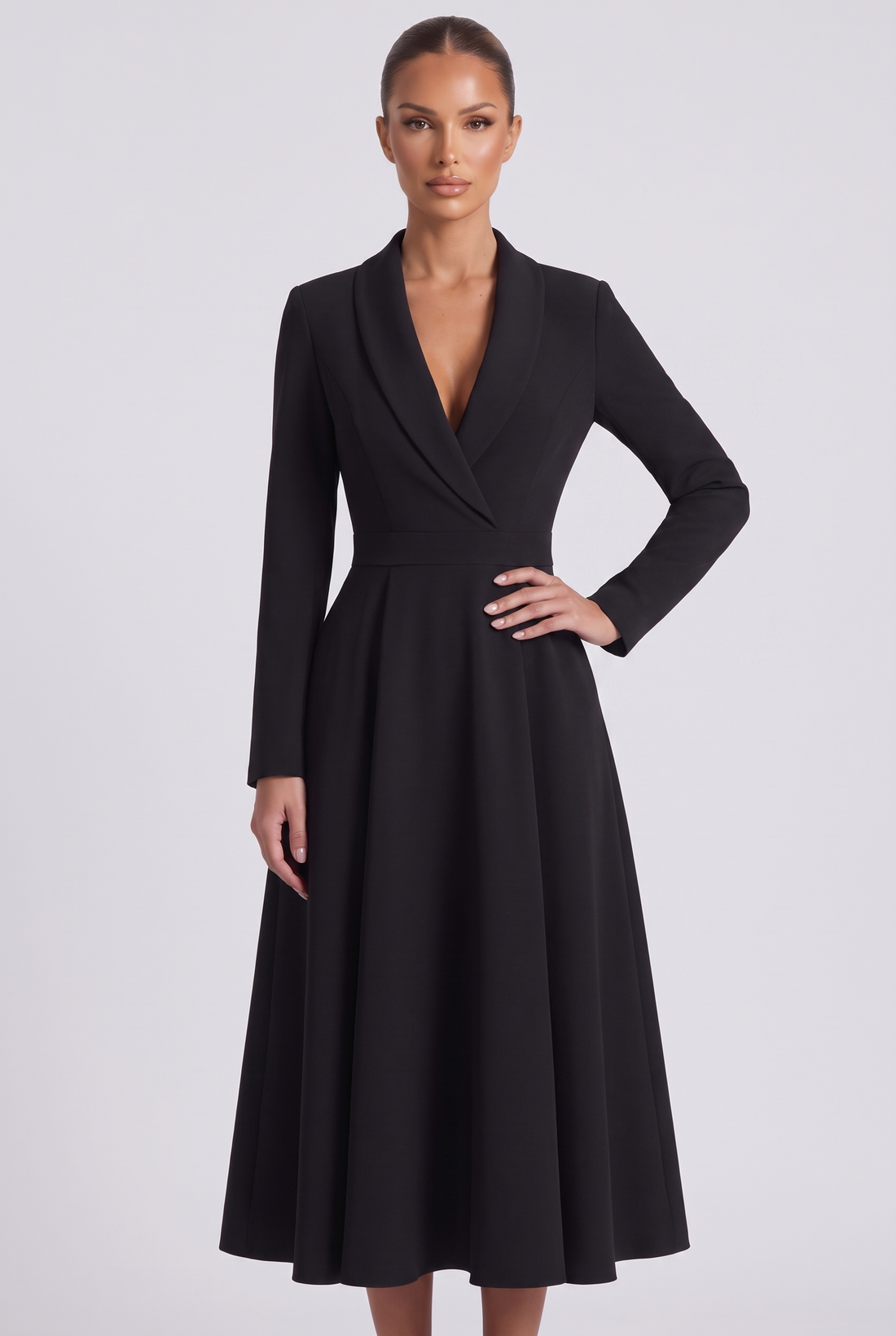 Constance Midi Dress - Black
