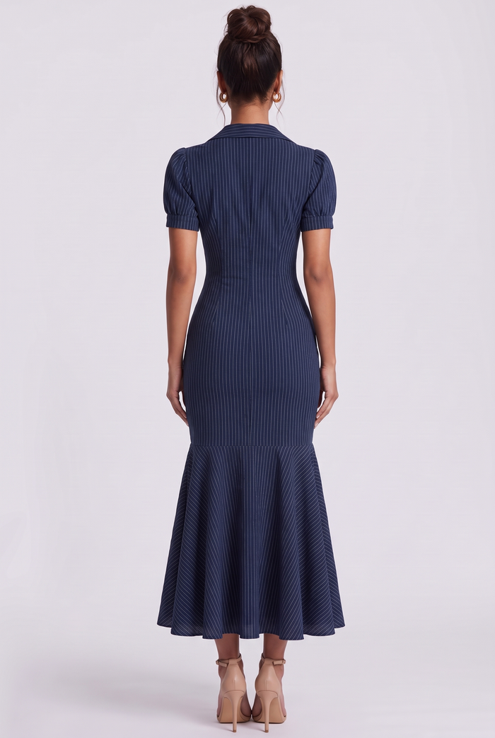 Delphine Midi Dress - Navy