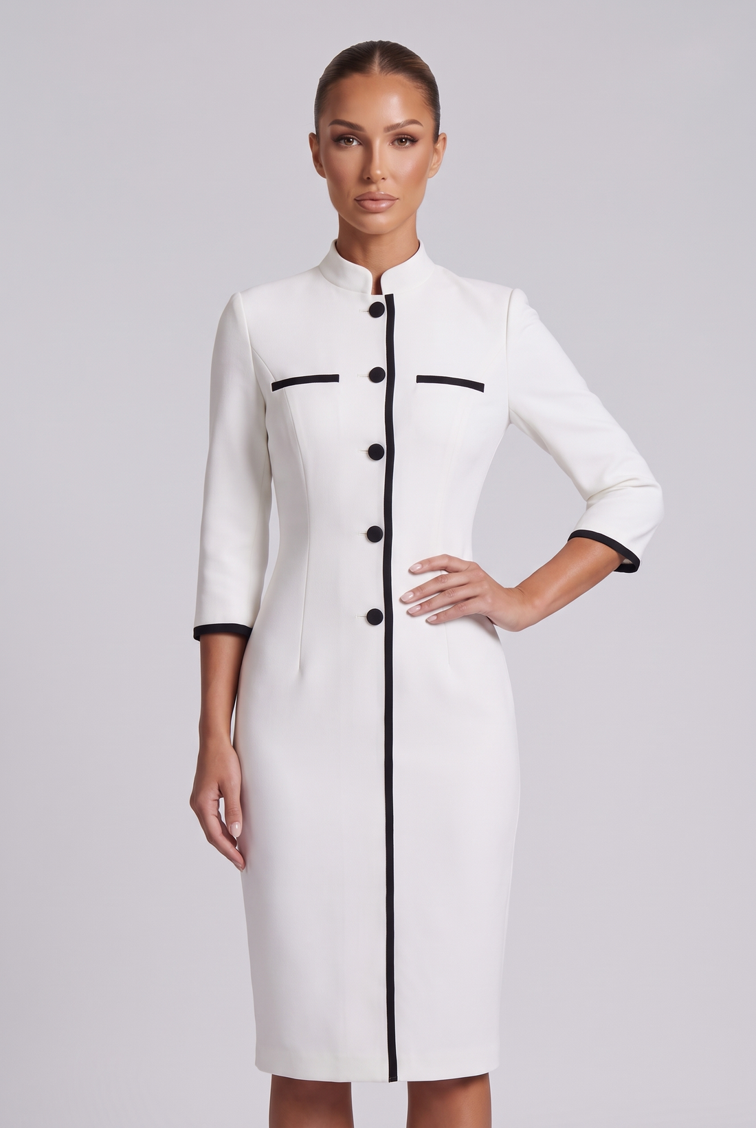 Hortense Midi Dress - White