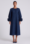 Roseline Midi Dress - Navy