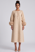 Roseline Midi Dress - Beige