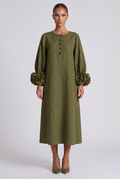 Roseline Midi Dress - Olive