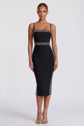 Lestie Midi Dress - Black Silver