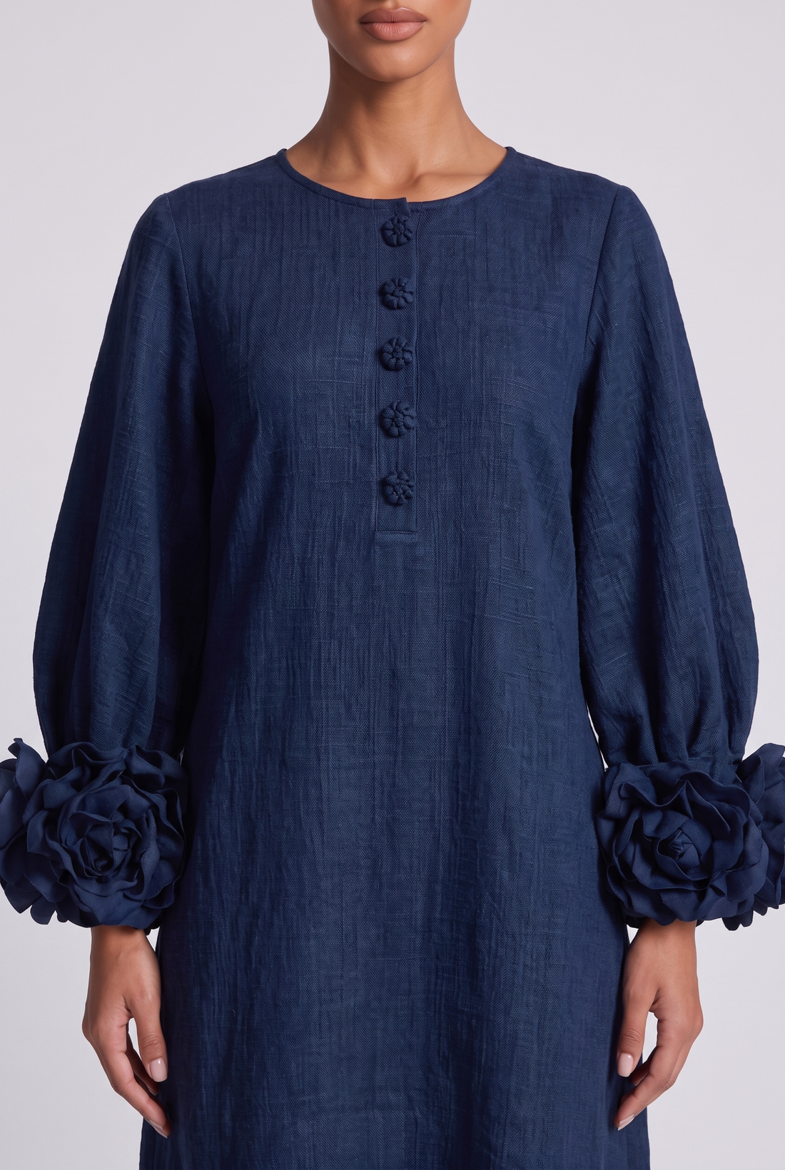 Roseline Midi Dress - Navy