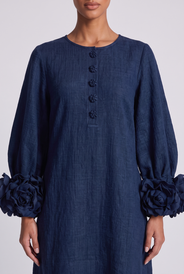 Roseline Midi Dress - Navy