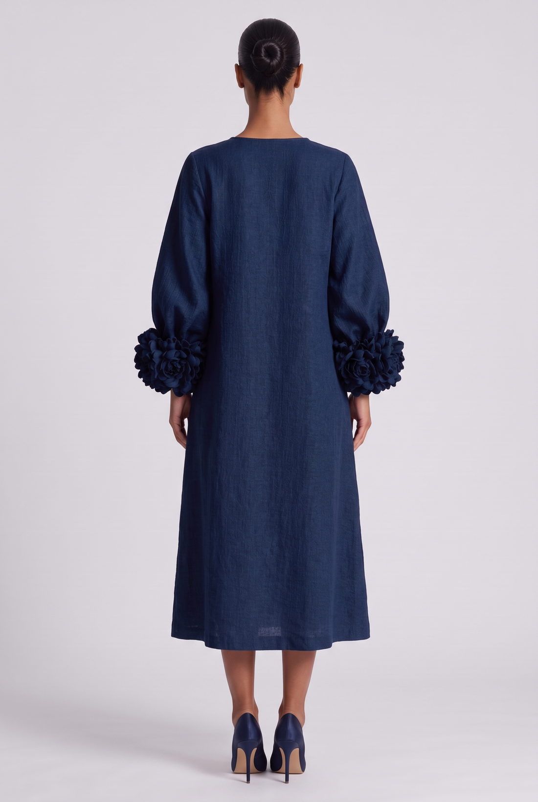 Roseline Midi Dress - Navy