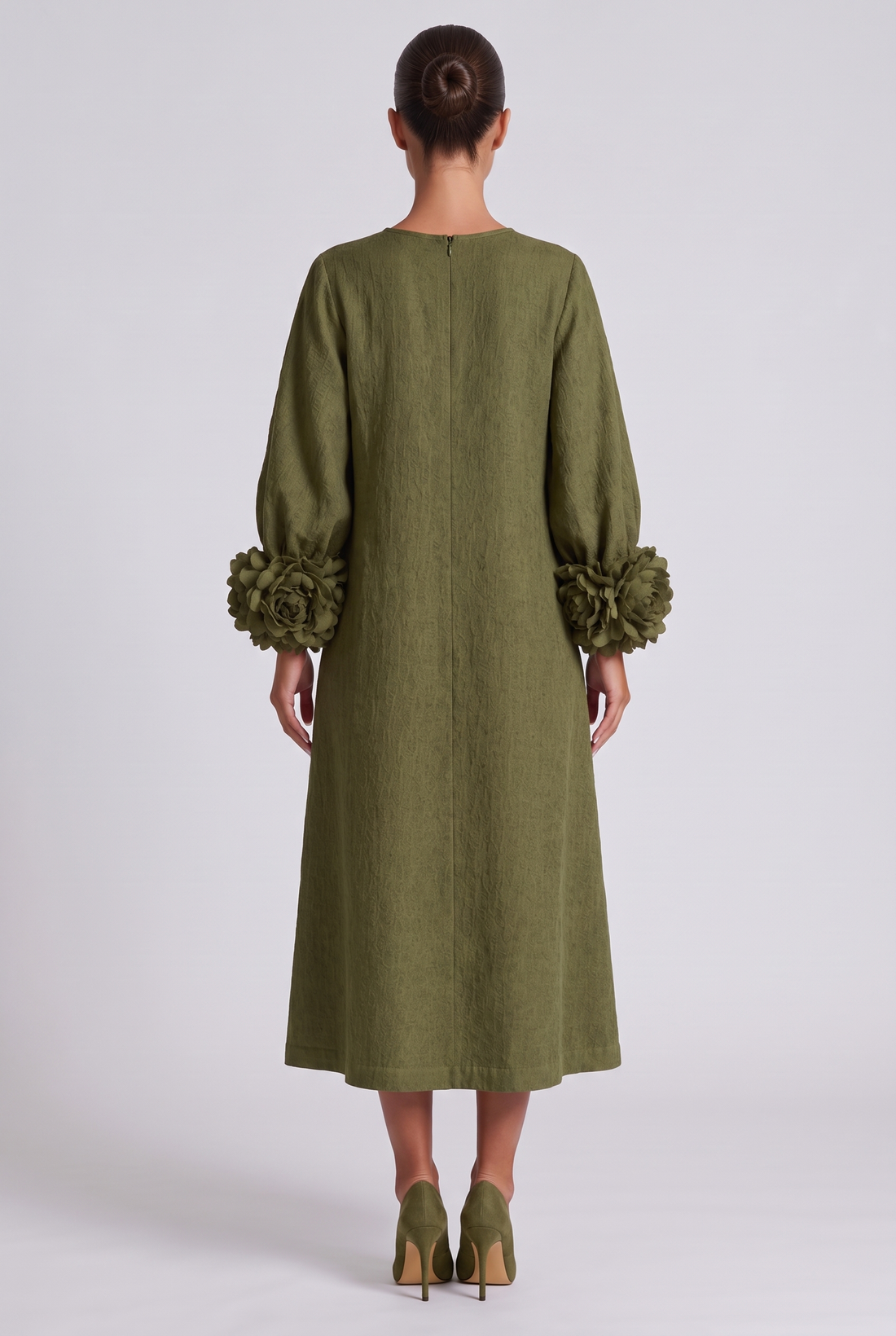 Roseline Midi Dress - Olive