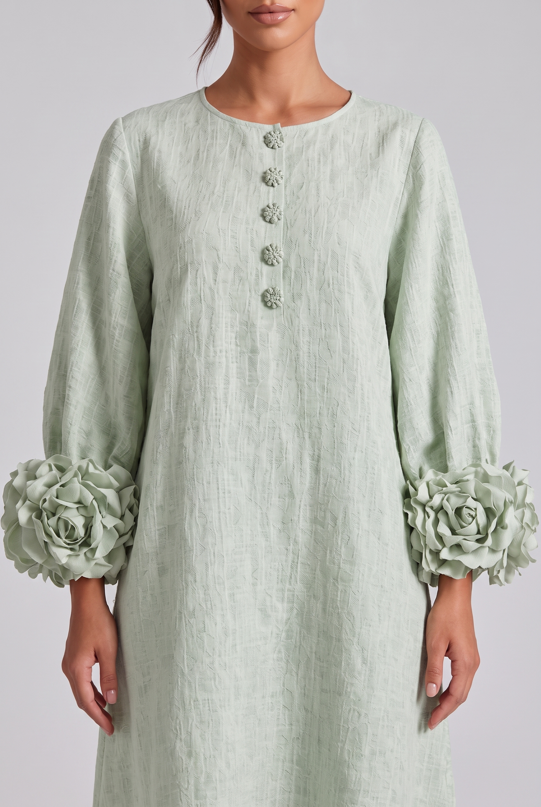 Roseline Midi Dress - Sage