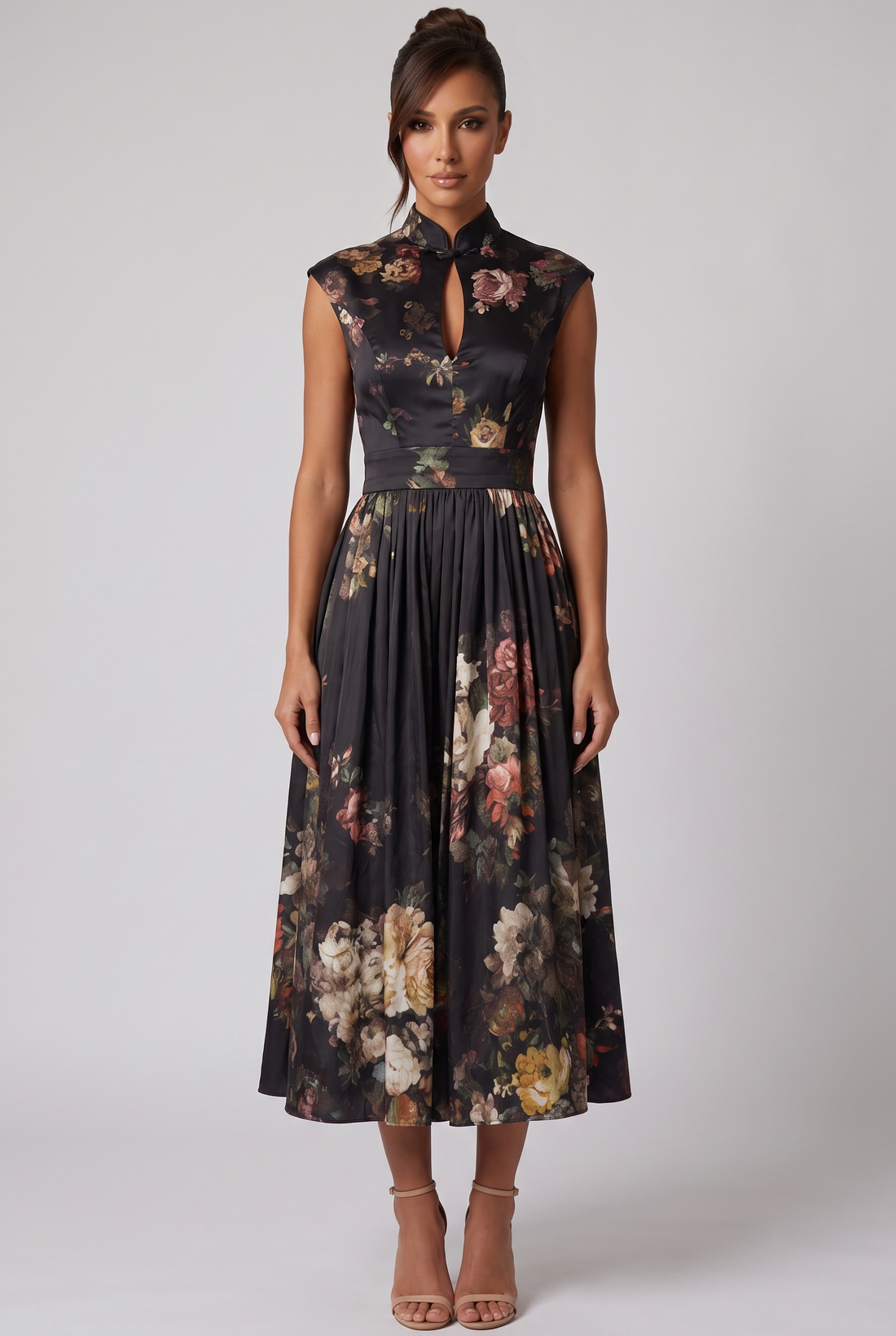 Victoire Midi Dress - Black