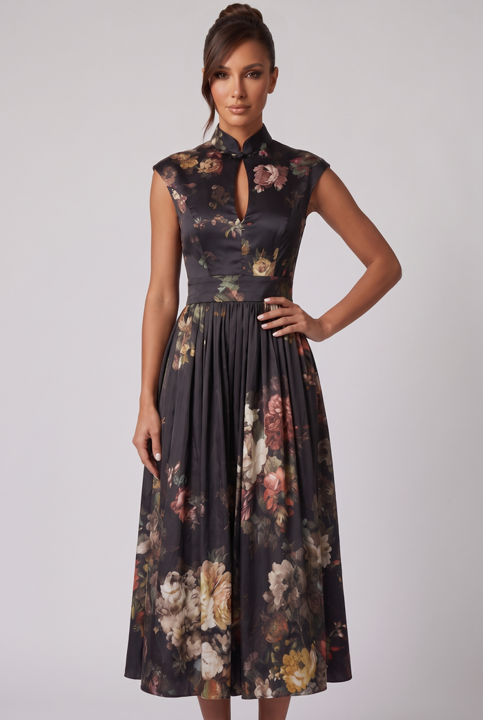 Victoire Midi Dress - Black