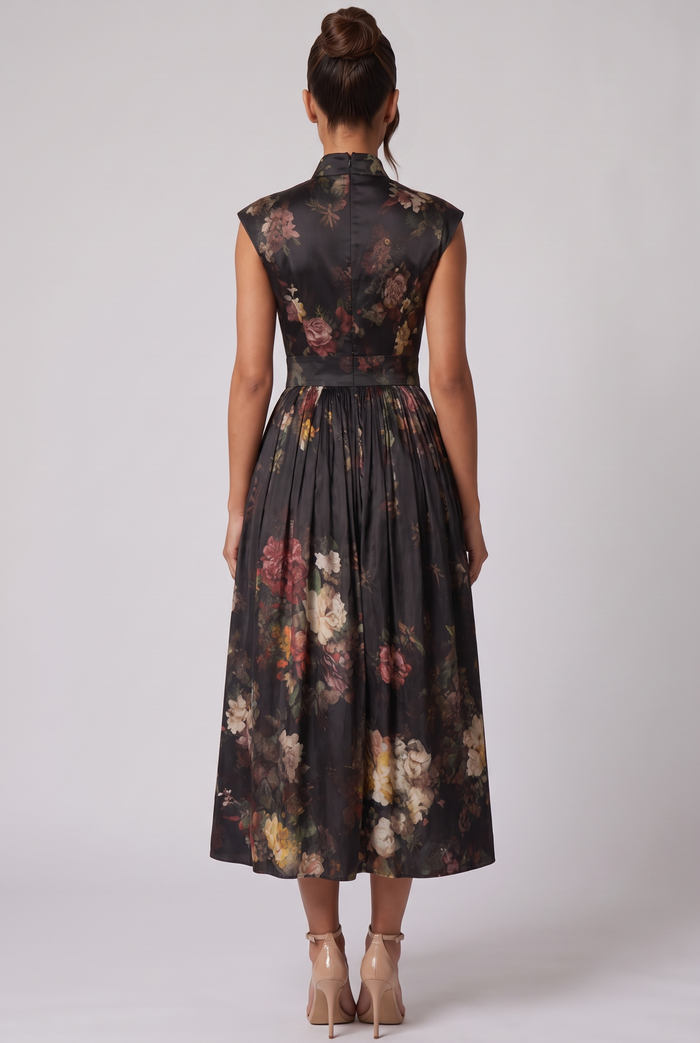 Victoire Midi Dress - Black