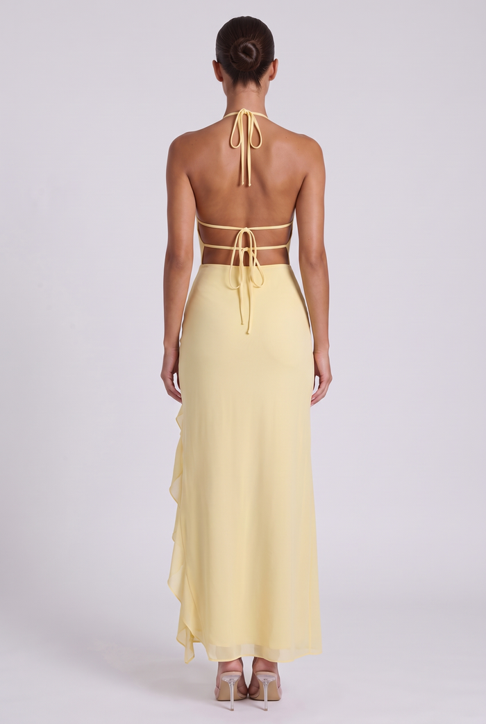 Carmela Maxi Dress - Pale Yellow
