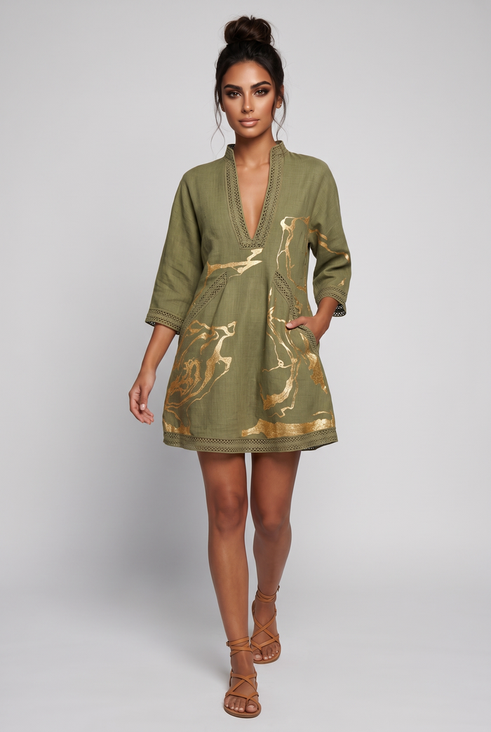 Giulia Mini Dress - Olive