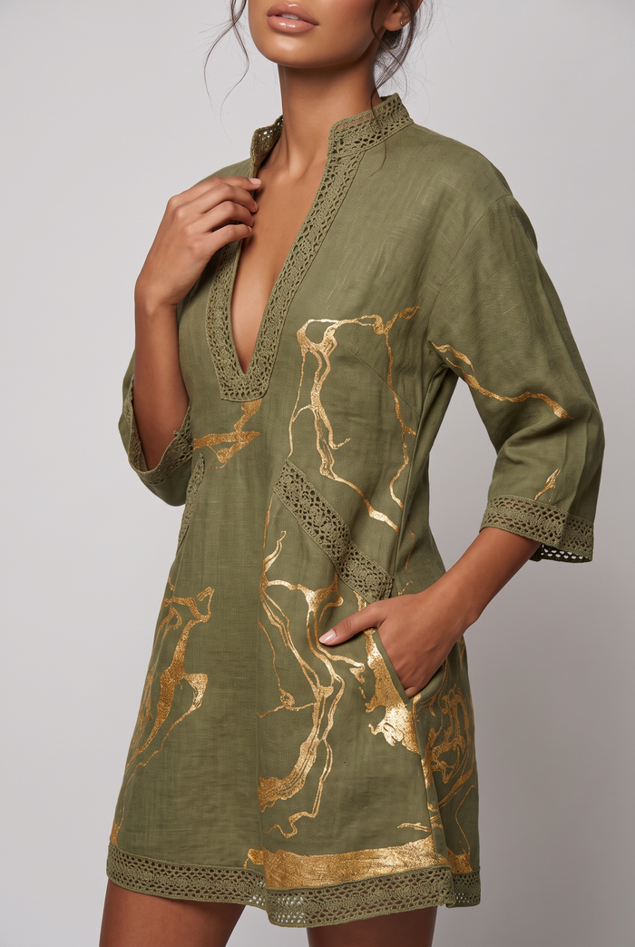 Giulia Mini Dress - Olive