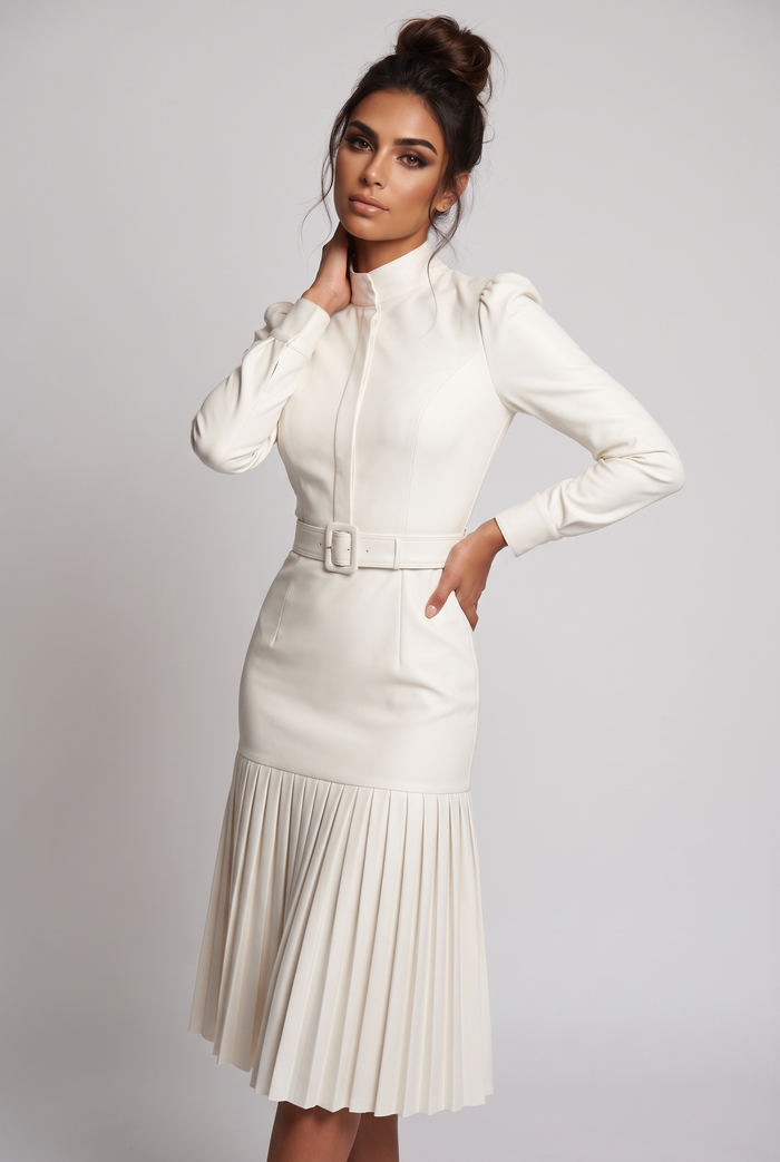 Alix Midi Dress - White