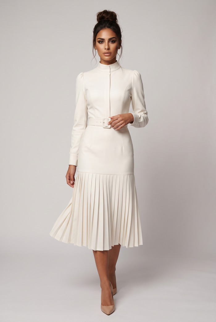 Alix Midi Dress - White