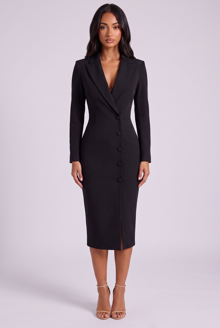 Blair Midi Dress - Black