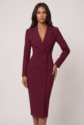 Blair Midi Dress - Burgundy