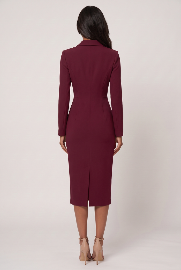 Blair Midi Dress - Burgundy