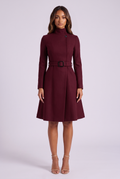 Colette Midi Dress - Burgundy