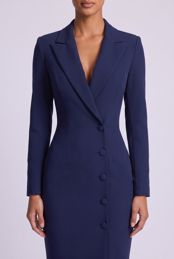 Blair Midi Dress - Navy